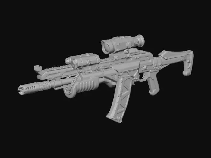 3D model for Futuristic Rifle X