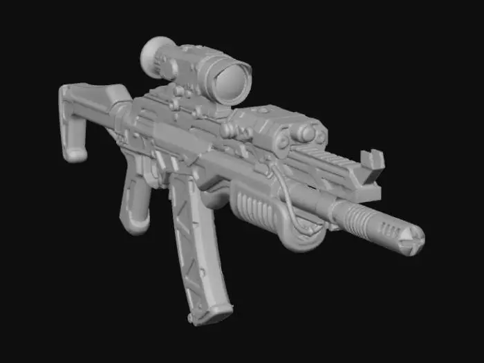 3D model for Futuristic Rifle X