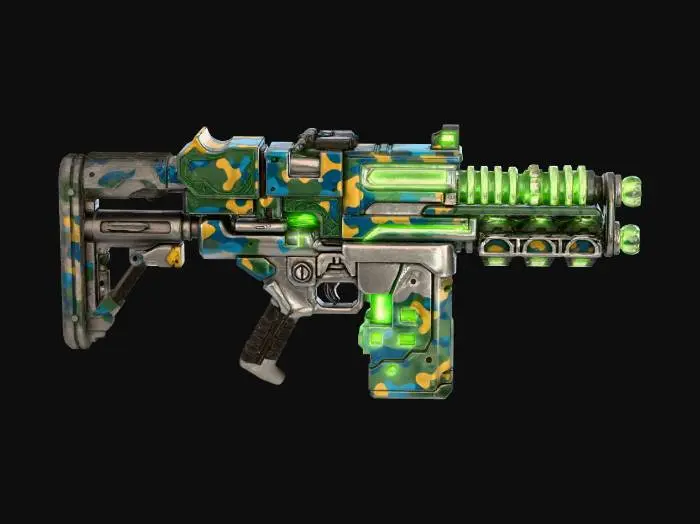 3D model for X Neon Assault Rifle