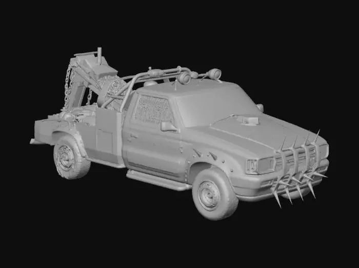 3D model for Spiked Wasteland Tow Truck X