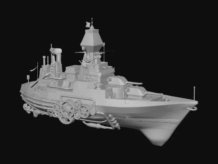 3D model for Steampunk_Ship_X