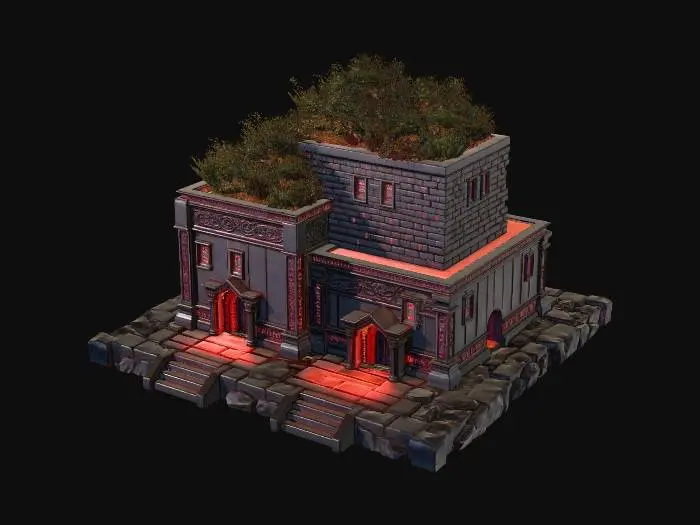 3D model for Crimson Runed Citadel X