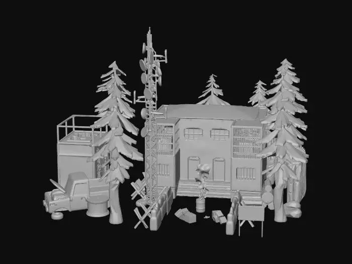 3D model for Forest Signal Outpost X