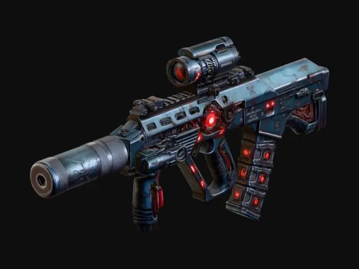 3D model for Crimson Pulse Rifle X