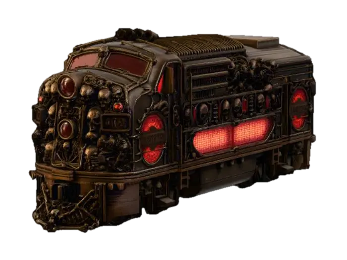 Skullbound Express X - Locomotive 3D model, vytvořený pomocí AI