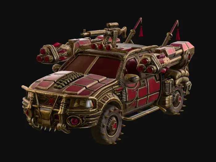 3D model for Crimson Brass War Rig X