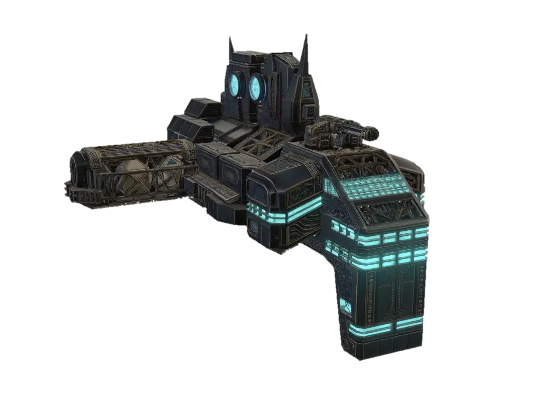 Azure Citadel Titan - Architectural 3D model, vytvořený pomocí AI