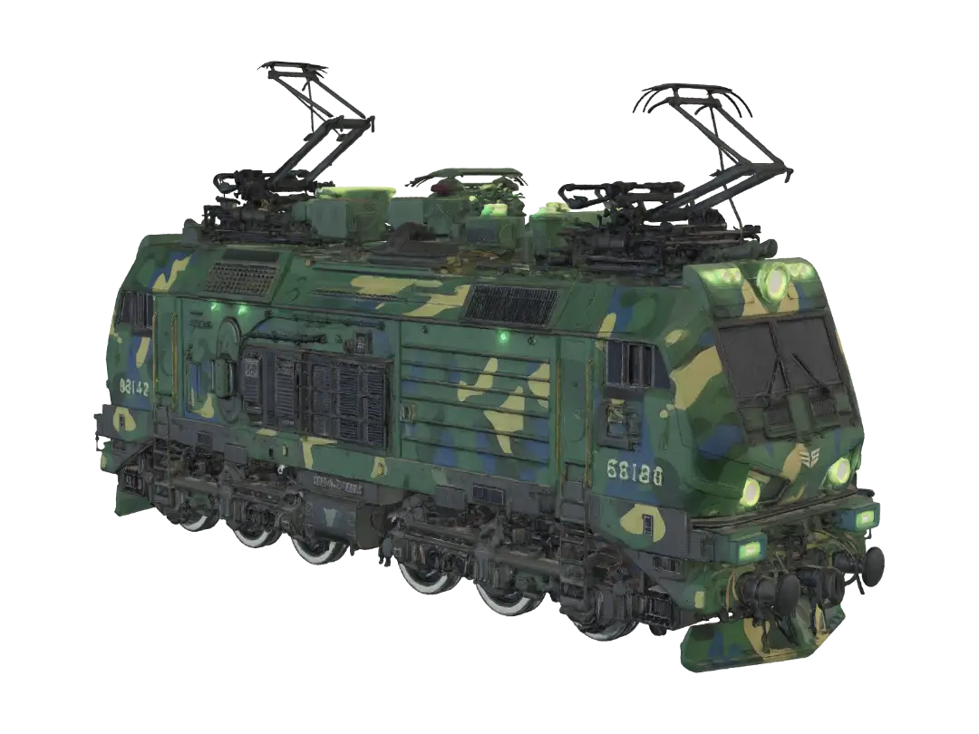 Emerald Thunder Locomotive 3D model, vytvořený pomocí AI