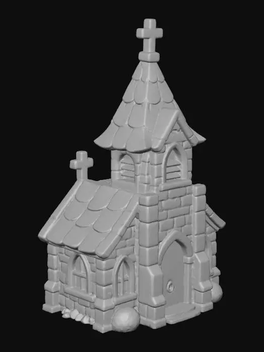 3D model for Charming Chapel Illustration