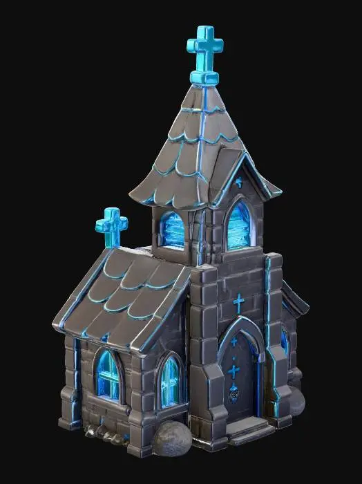 3D model for Charming Chapel Illustration