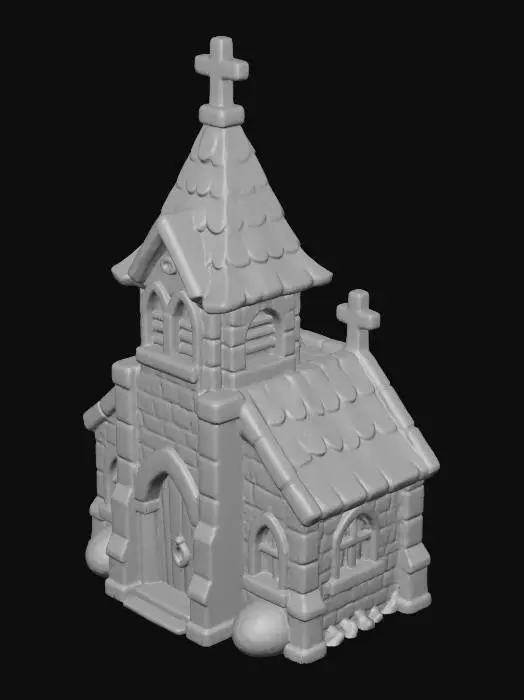 3D model for Charming Chapel Illustration