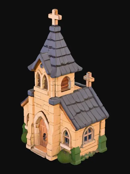 3D model for Charming Chapel Illustration