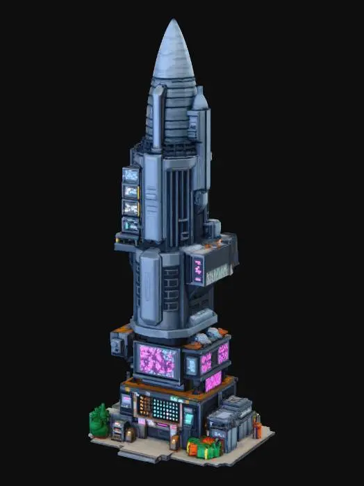 3D model for Cyber Tower Skyline