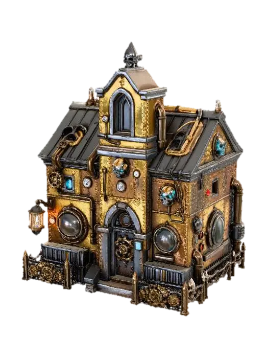 Steampunk Sanctuary, #Christmas2025# 3D model, vytvořený pomocí AI