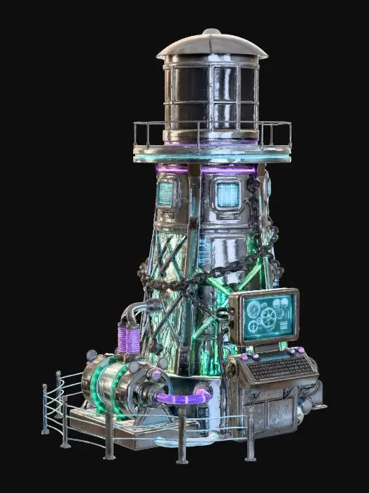 3D model for Futuristic Power Station X