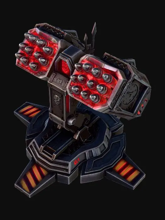 3D model for Crimson Missile Turret X