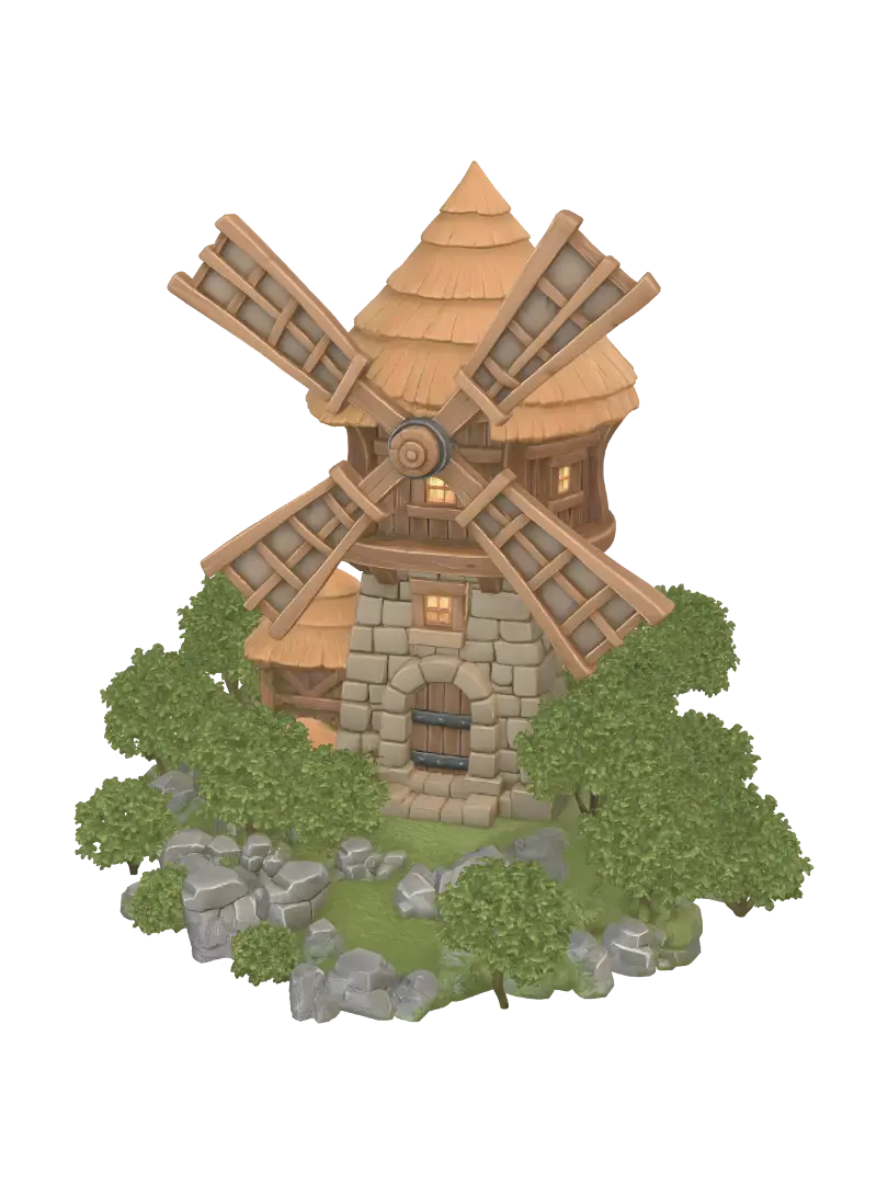 Modelo 3D de windmil - Windmill, gerado por IA