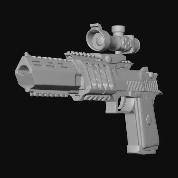 3D model for Tactical Handgun with Scope