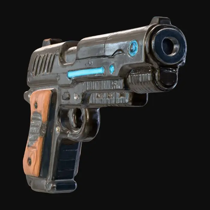 3D model for Pistol Illustration