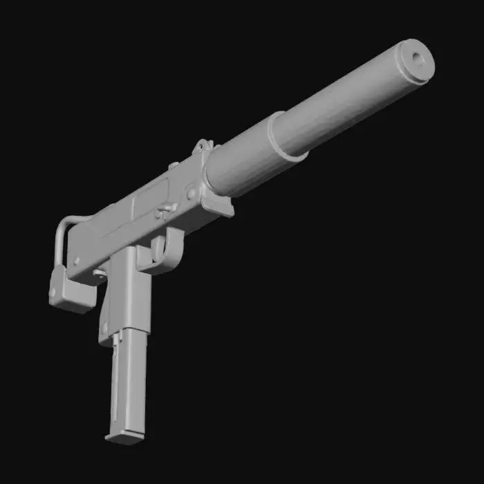 3D model for Silenced Uzi Vector