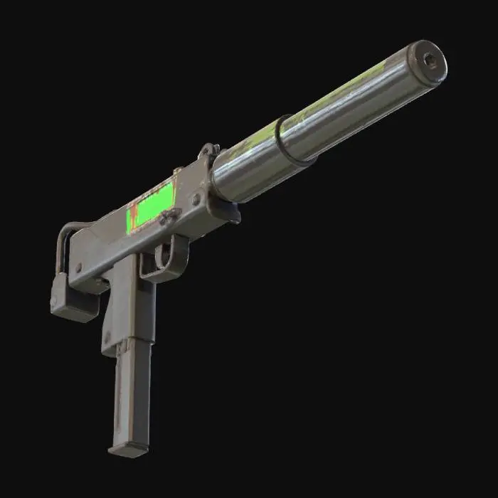 3D model for Silenced Uzi Vector
