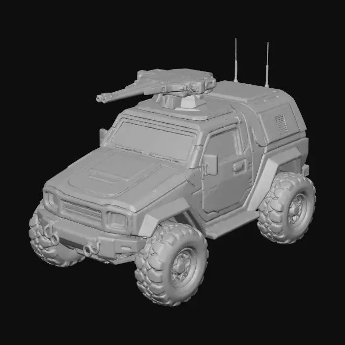3D model for Futuristic Armed Vehicle -X_X-