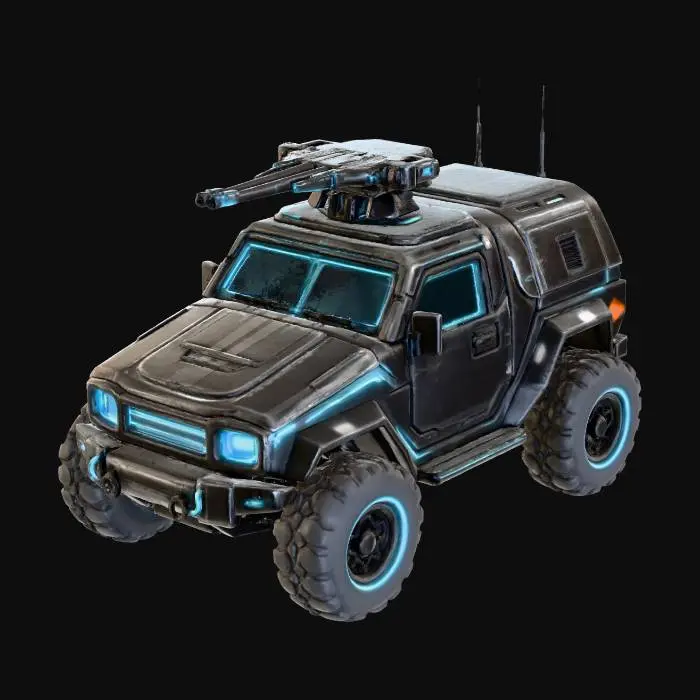 3D model for Futuristic Armed Vehicle -X_X-