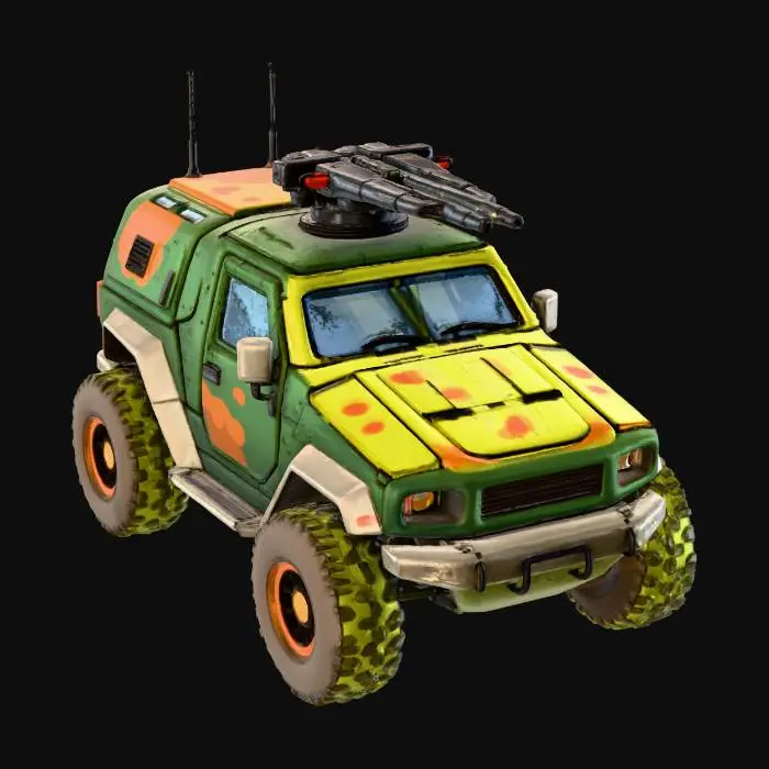 3D model for Futuristic Armed Vehicle -X_X-