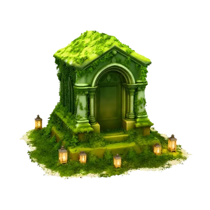 Sanctuary of Moss 3D model, vytvořený pomocí AI