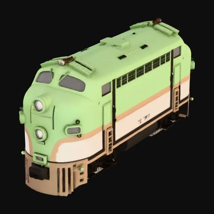 3D model for Green Locomotive