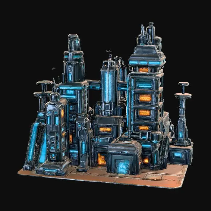 3D model for Futuristic Cityscape