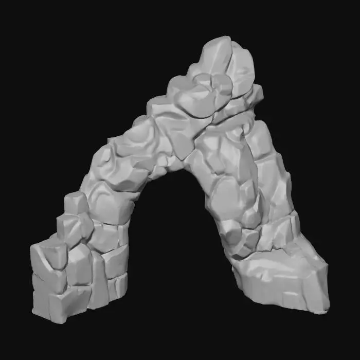 3D model for Stone Arch Pixel Art, #Thanksgiving#
