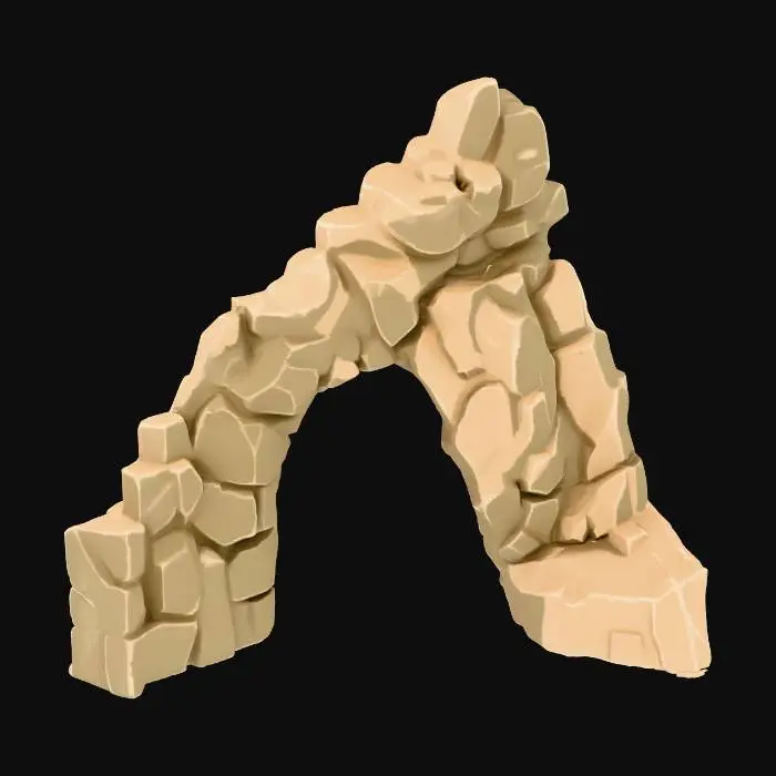 3D model for Stone Arch Pixel Art, #Thanksgiving#