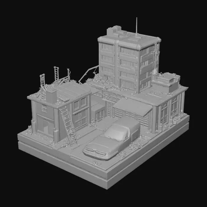 3D model for Cyberpunk Haven