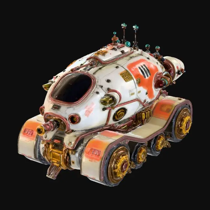 3D model for Retro Futuristic Rover, #Christmas2025#