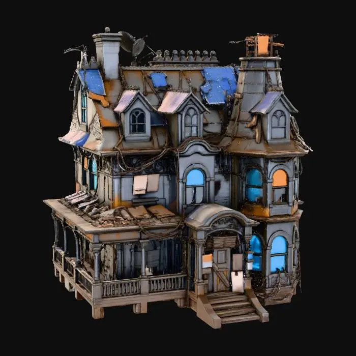 3D model for Techno-Haunt Mansion, #Christmas2025#