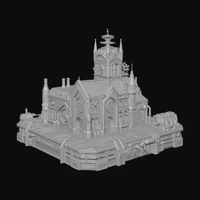 3D model for Steampunk Clocktower