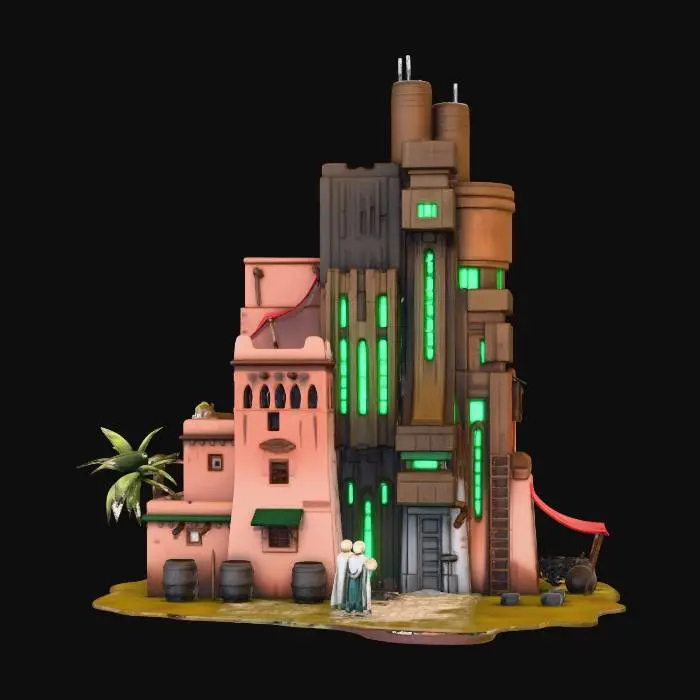 3D model for Cyber Oasis Tower X