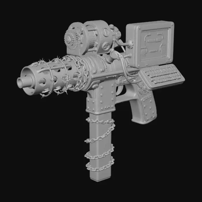 3D model for Steampunk Cyber Blaster X