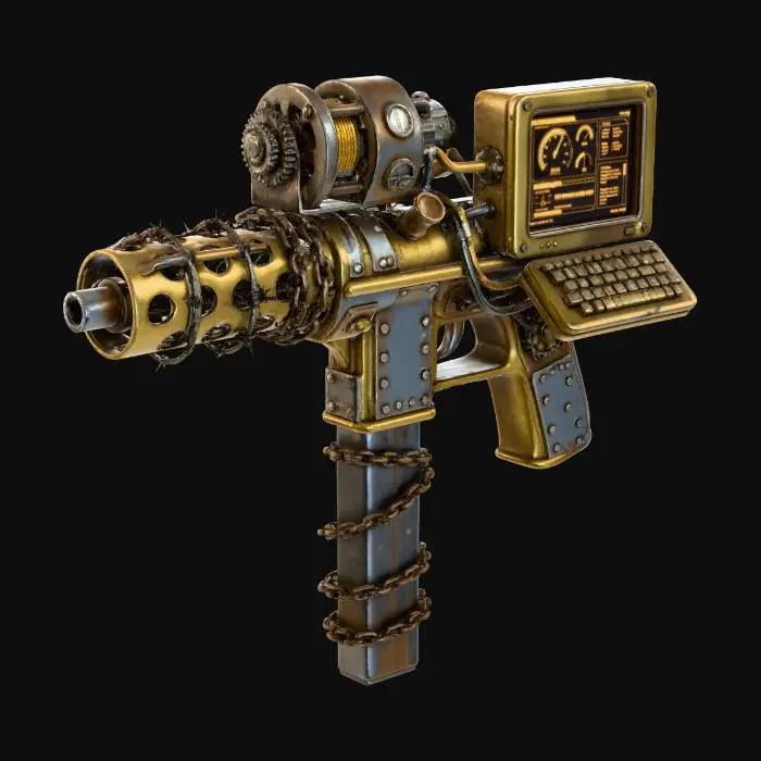 3D model for Steampunk Cyber Blaster X