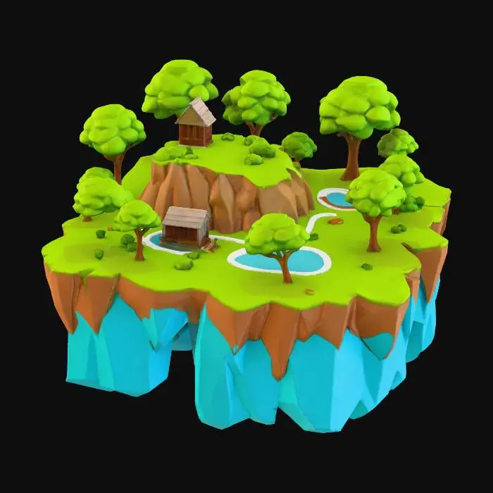 3D model for Floating Paradise