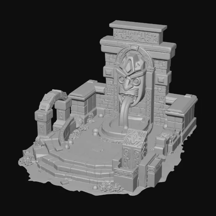 3D model for Stone Sentinel Fountain X