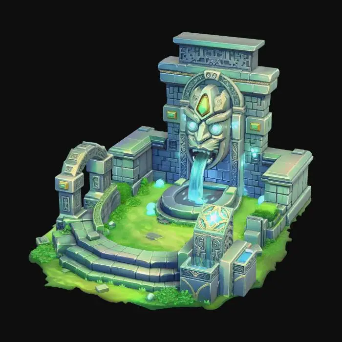 3D model for Stone Sentinel Fountain X