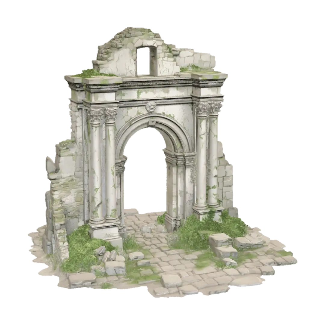 Overgrown Archway - Ivy 3D model, vytvořený pomocí AI