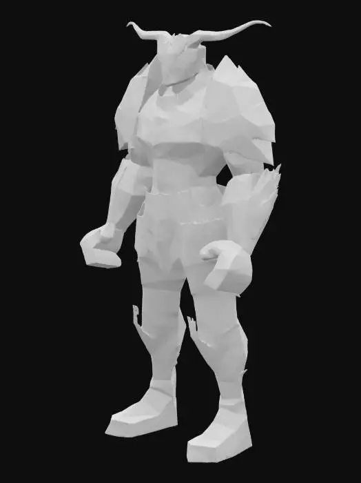 3D model for Golden Armored Warrior