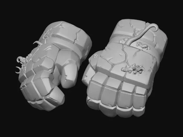 3D model for Stone Gauntlets