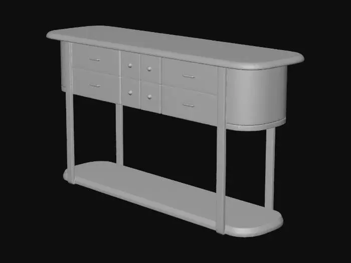 3D model for Walnut Elegance Sideboard