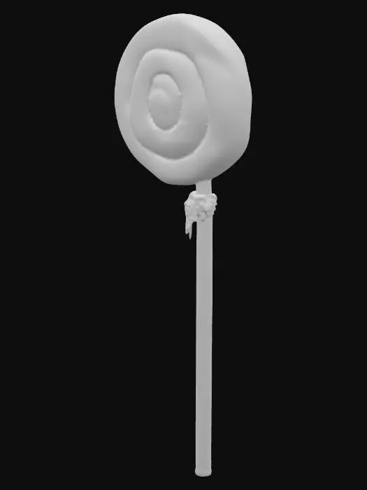 3D model for pirulitto colorido do tamanho de um taco de baseball
