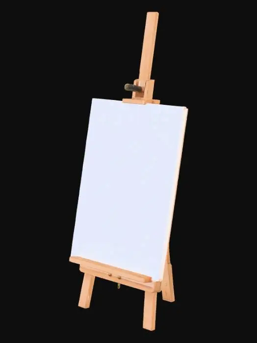 3D model for Easel with Blank Canvas