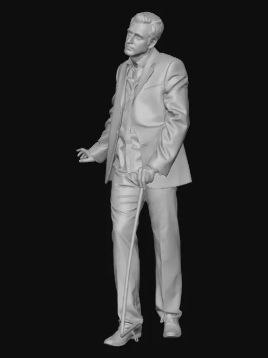 3D model for Contemplative Doctor in Office